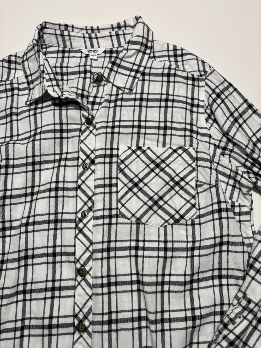Sonoma Black & White Cotton Flannel